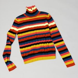 NWT Paul Smith Multicolor Stripe Turtleneck Sweater